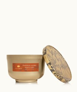 Pumpkin Laurel Poured Candle Tin with Gold Lid