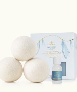Washed Linen Wool Dryer Balls & Laundry Fragrance Oil Set